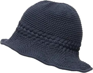Knitted Crochet Hat with Flexible Wire Brim