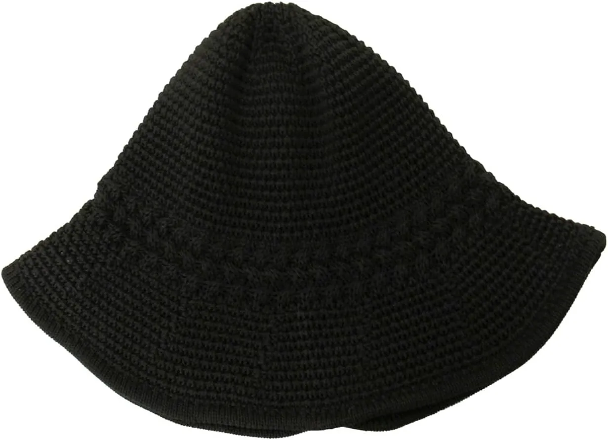 Knitted Crochet Hat with Flexible Wire Brim