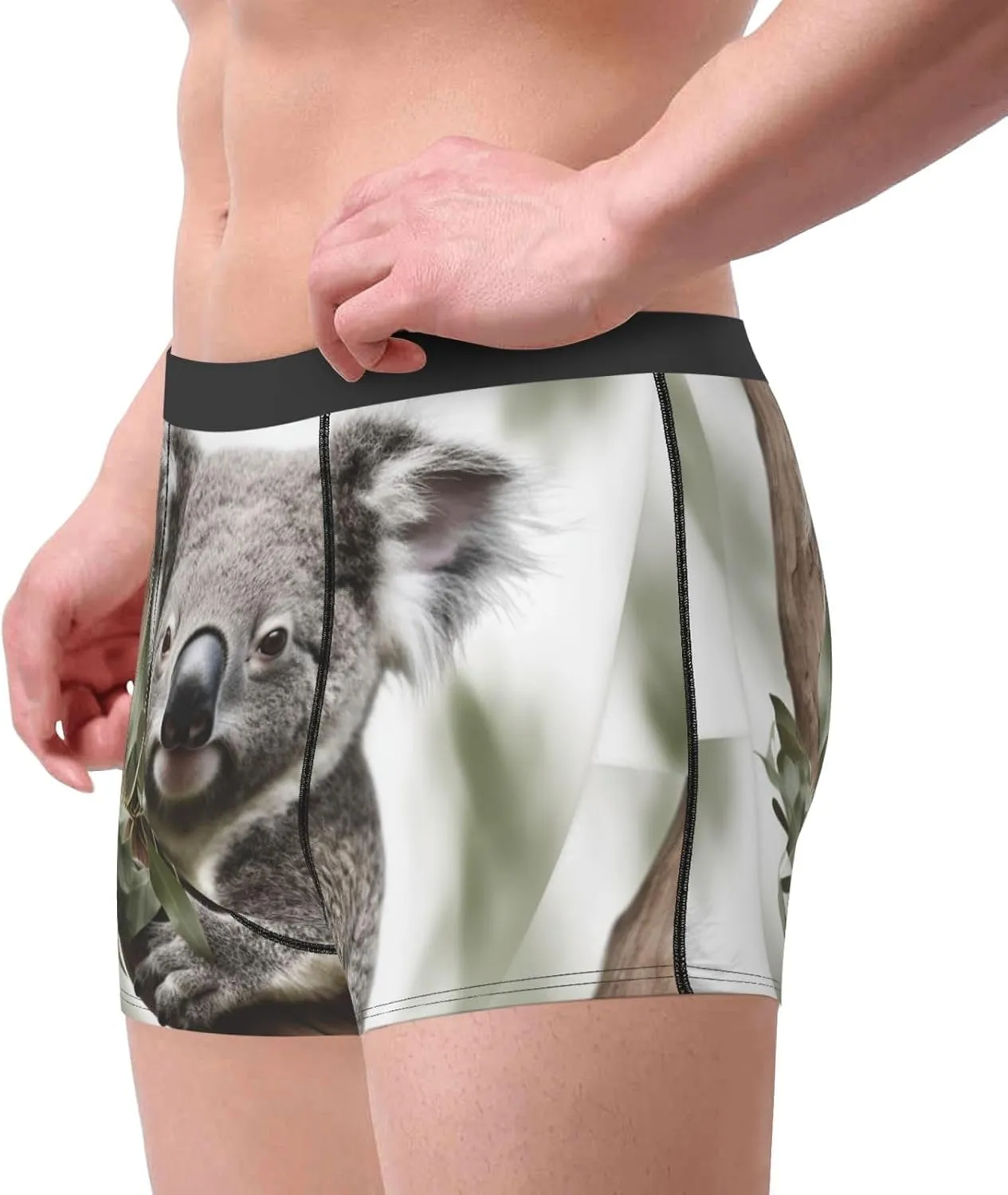 Koala Men's Boxer Briefs Soft Breathable Underwear Stretch Moisture-Wicking Trunks Tagless