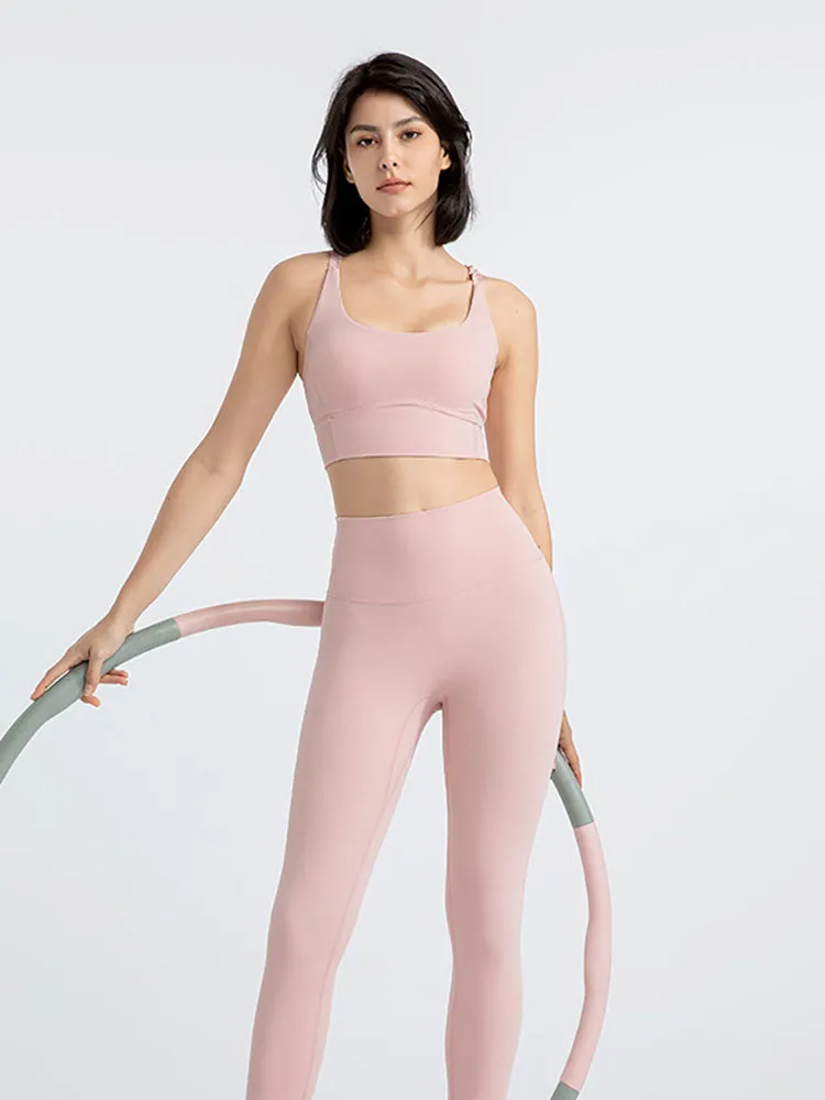 Lace Sling Dance Bra Push Up Wearable Shockproof Yoga Tank Top