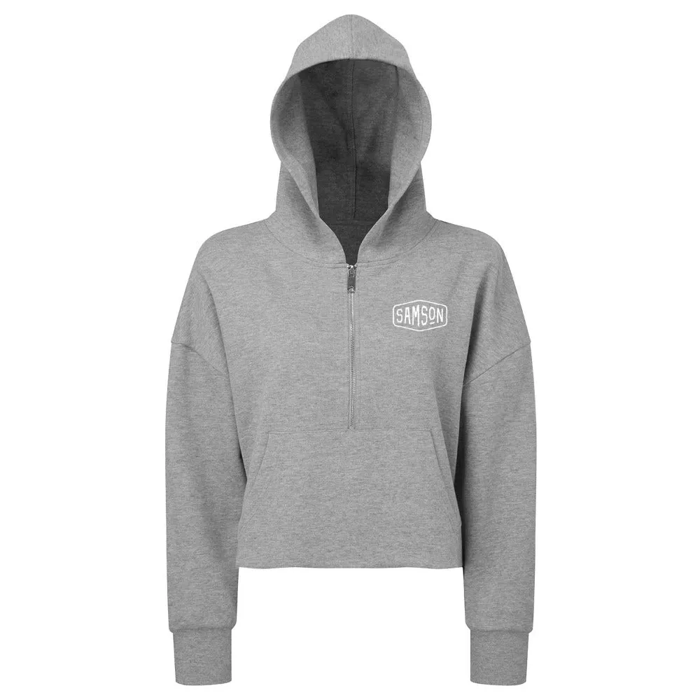 Ladies Cropped Hoodie With Zip