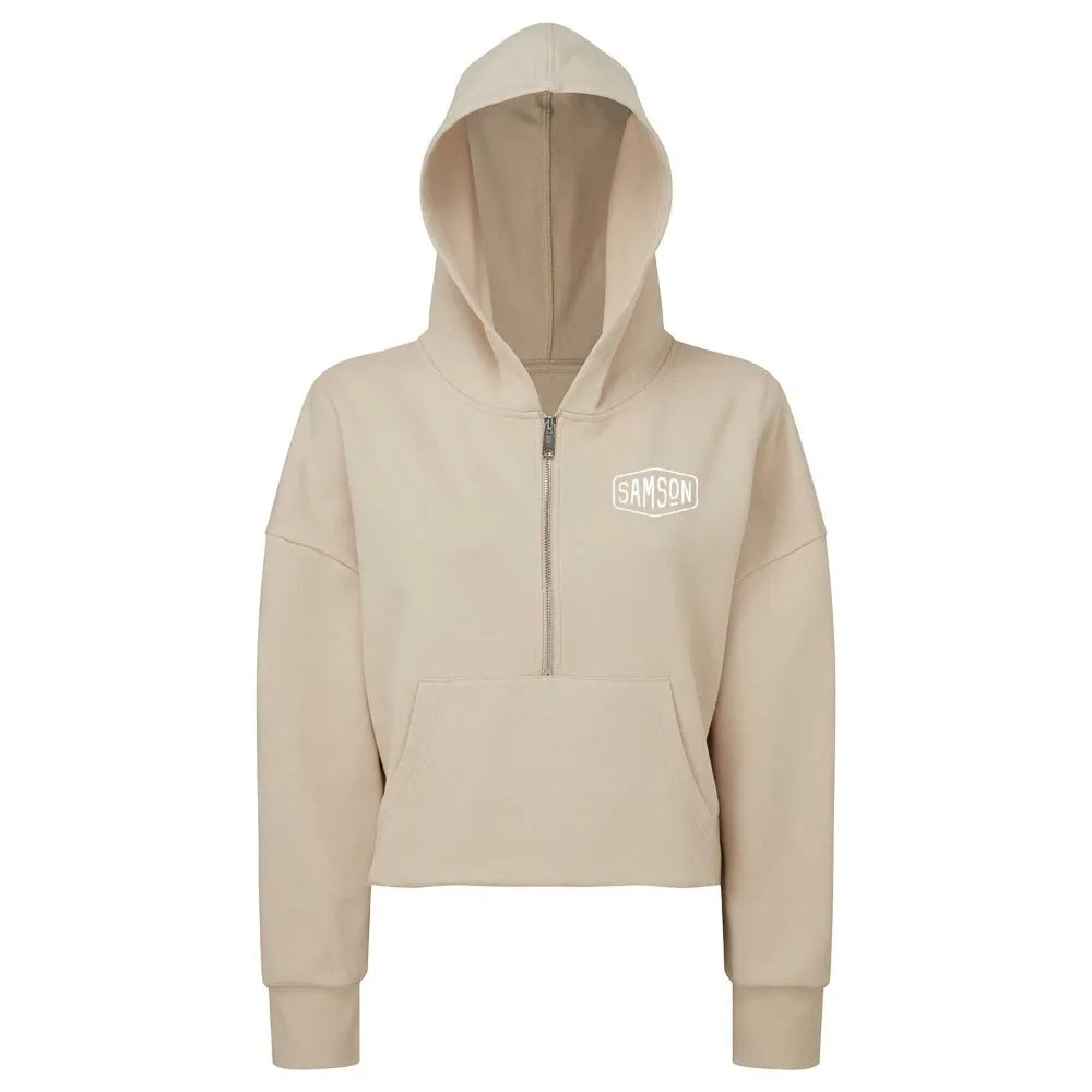 Ladies Cropped Hoodie With Zip