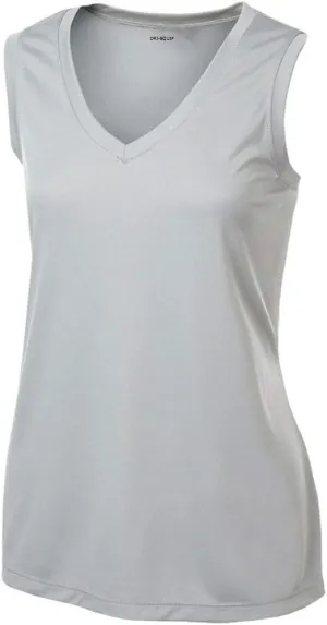 Ladies Moisture Wicking Muscle Tank Athletic T-Shirt in Sizes XS-4XL