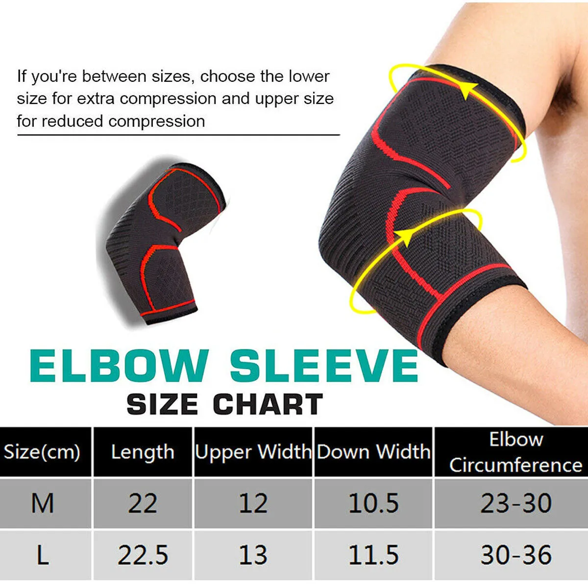 LARGE ELBOW SUPPORT BRACE GYM WORKOUT EBLOW SLEEVE