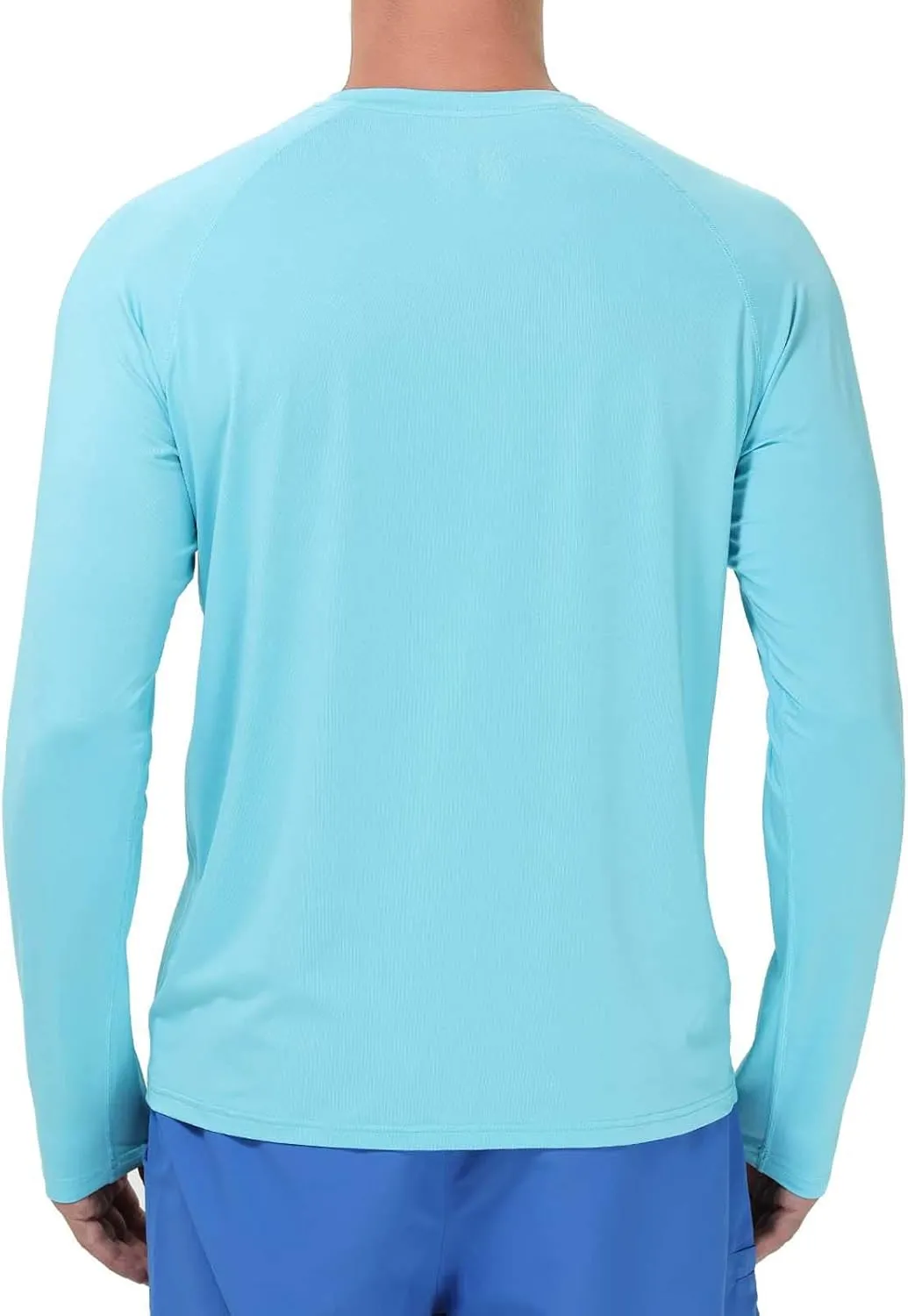 Lightbare Men’s UPF 50  UV Sun Protection Lightweight Long Sleeve T-Shirt Quick Dry for Outdoor Hiking Running
