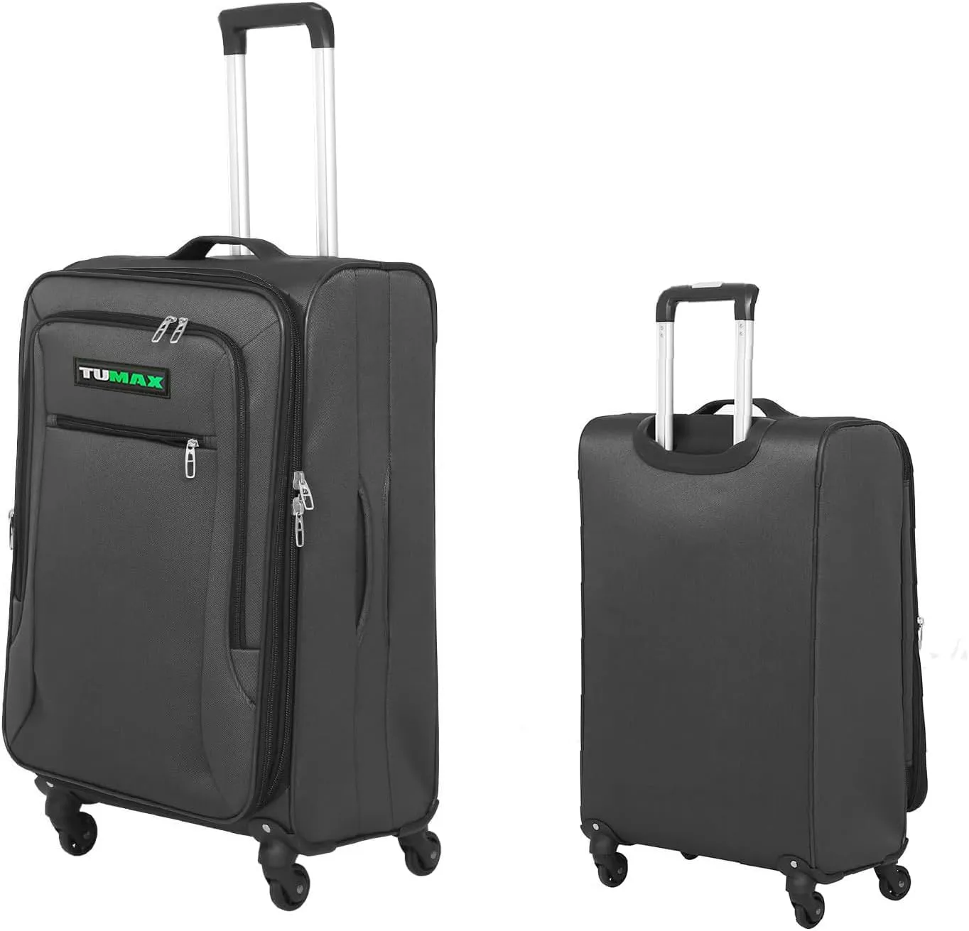 Lightweight and Durable Softside Luggage Suitcases with front pocket
