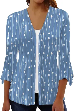 Lightweight Cardigans for Women Women's Casual Lightweight Open Front Cardigans Soft 3/4 Sleeve Cardigan