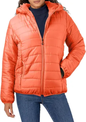 Lightweight Puffer Jacket Women with Hood Women's Lightweight Long-Sleeve Water-Resistant Packable Puffer Jacket