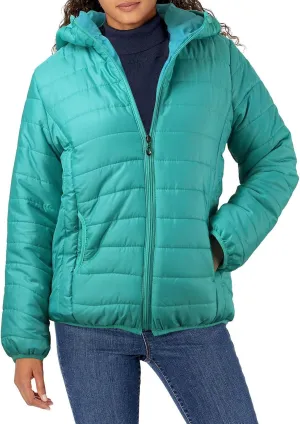 Lightweight Puffer Jacket Women with Hood Women's Lightweight Long-Sleeve Water-Resistant Packable Puffer Jacket