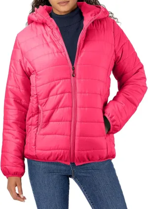 Lightweight Puffer Jacket Women with Hood Women's Lightweight Long-Sleeve Water-Resistant Packable Puffer Jacket