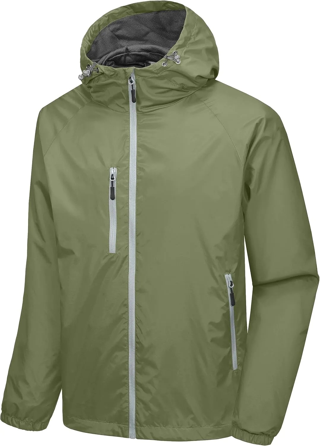 Little Donkey Andy Men’s Lightweight Windbreaker Jacket Breathable Windproof Hooded Wind Coat Hiking Running Golf Travel