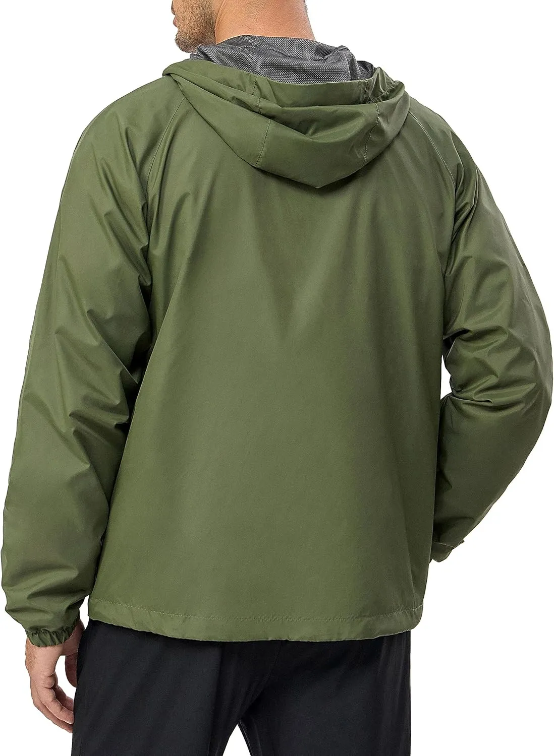 Little Donkey Andy Men’s Lightweight Windbreaker Jacket Breathable Windproof Hooded Wind Coat Hiking Running Golf Travel