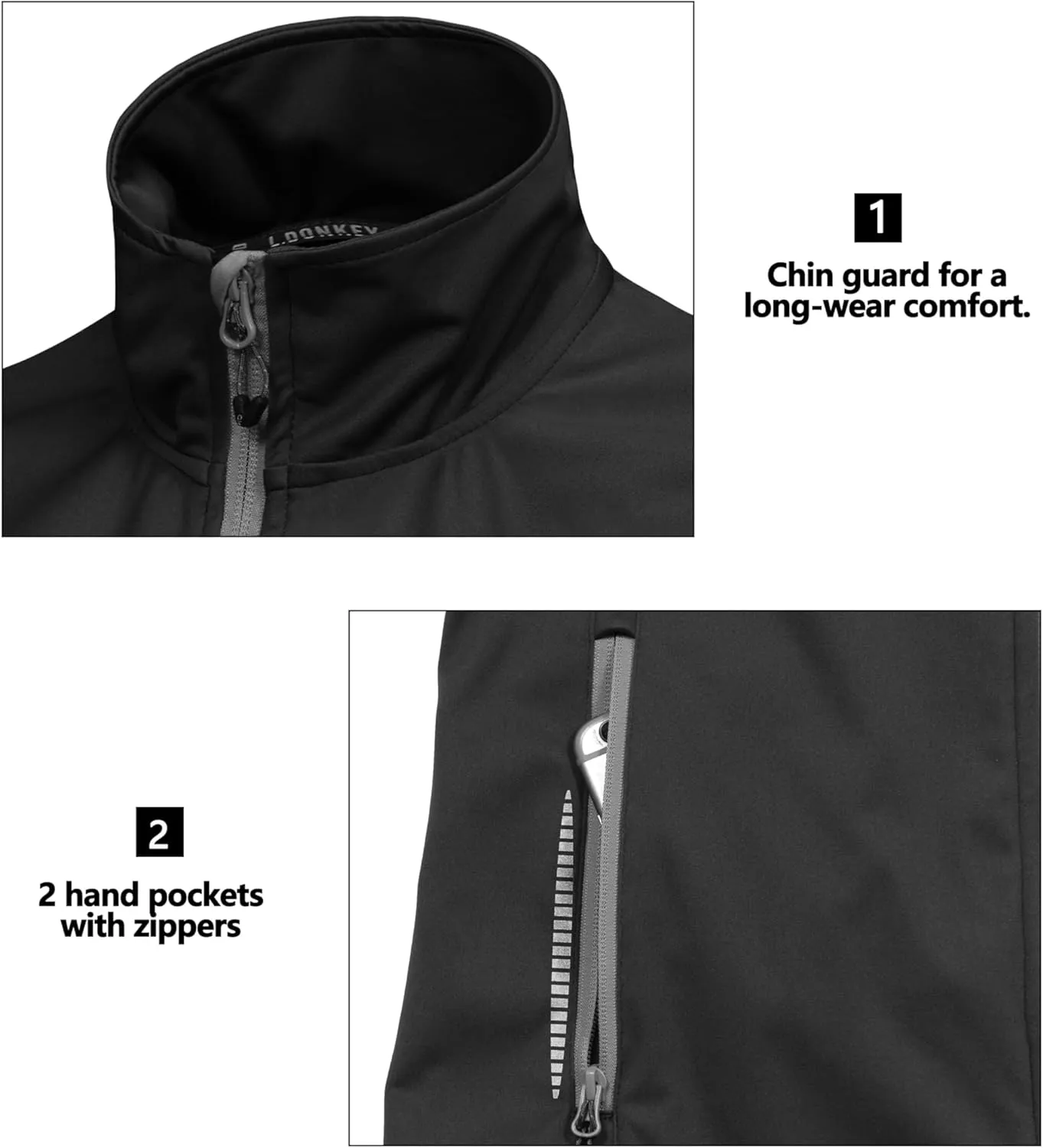 Little Donkey Andy Women's Lightweight Softshell Vest, Windproof Sleeveless Jacket for Running Hiking Travel