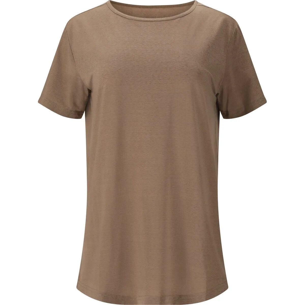 Lizzy With Slub Short Sleeve Tee - Walnut