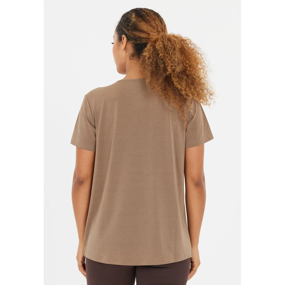 Lizzy With Slub Short Sleeve Tee - Walnut