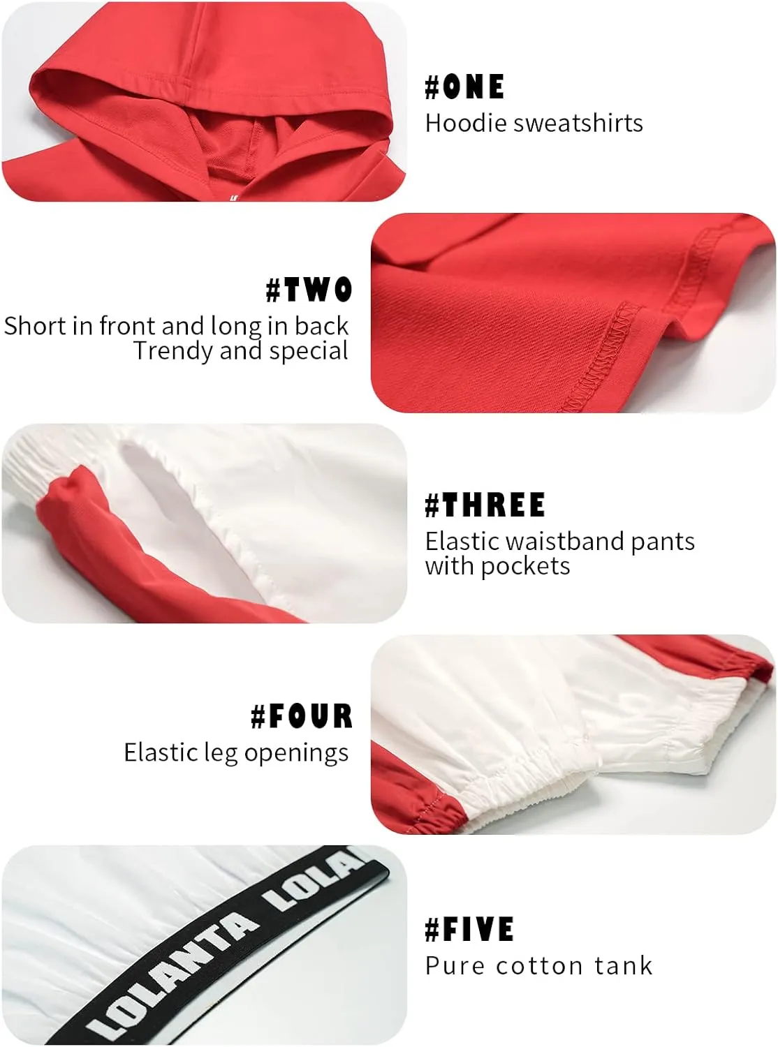 LOLANTA Girls 3 Piece Outfits Cropped Hoodie Tank Top Jogger Pants Set, Hip Hop Jazz Street Dance Skateboarding Clothes
