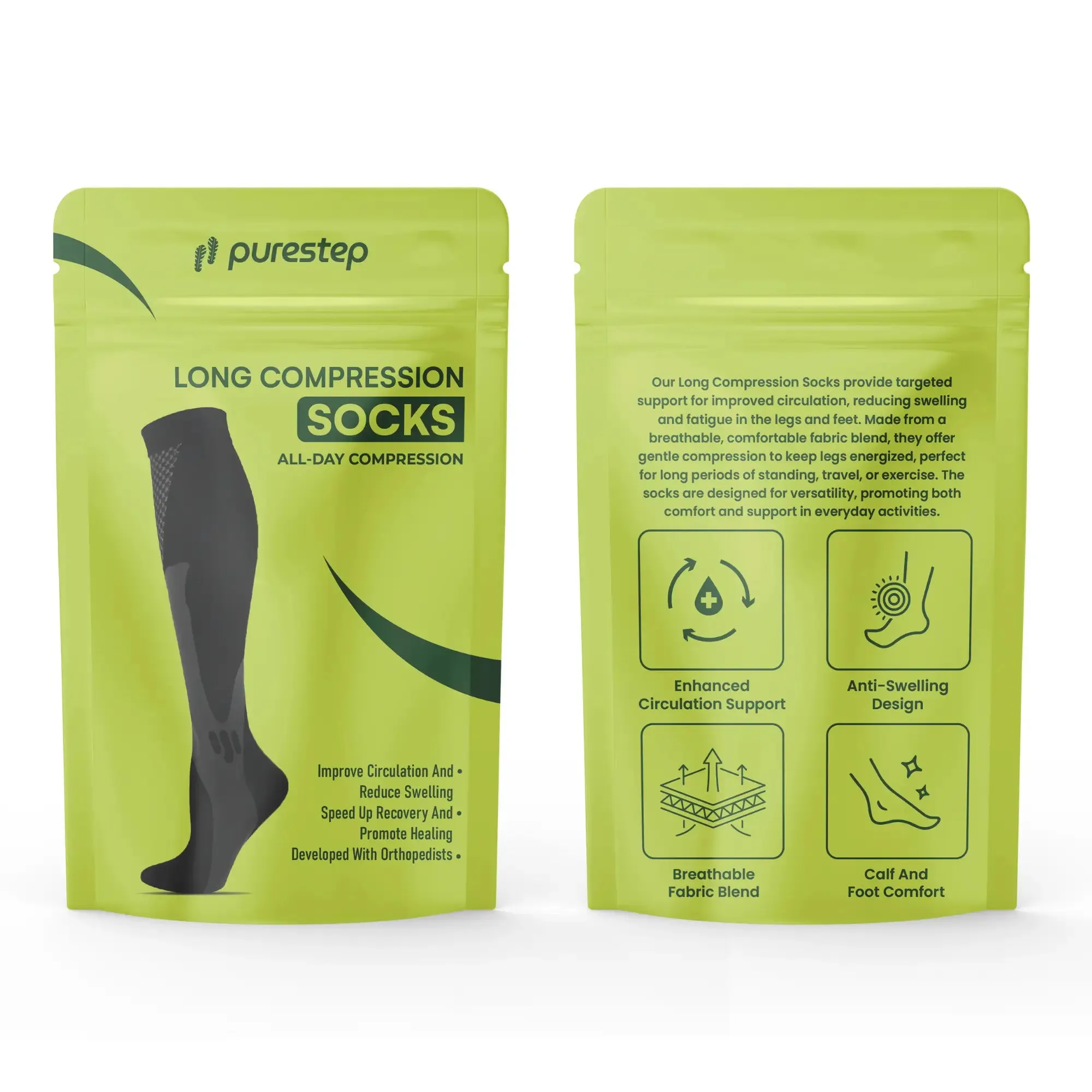 Long Compression Socks - Enhance Blood Circulation & Reduce Muscle Fatigue