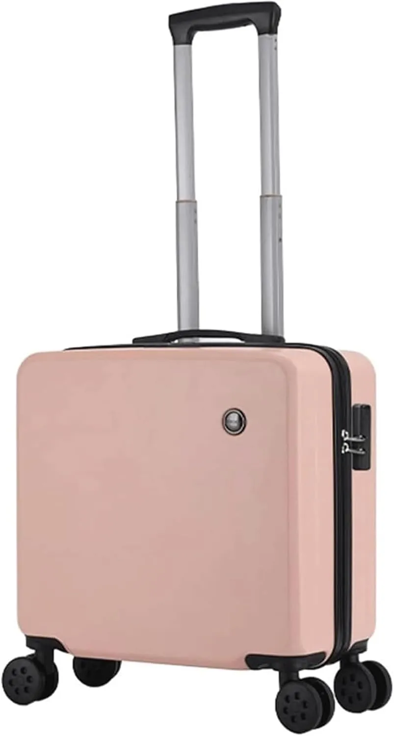 Luggage Portable Suitcases Small Carry On Lugage Silent Universal Wheel Boarding Suitcases Durable Hard Case Lugage Lightweight And Durable (Color : Pink)