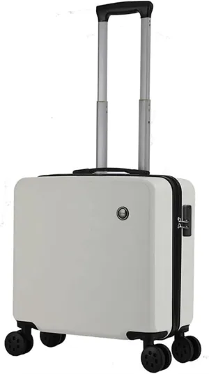 Luggage Portable Suitcases Small Carry On Lugage Silent Universal Wheel Boarding Suitcases Durable Hard Case Lugage Lightweight And Durable (Color : White)