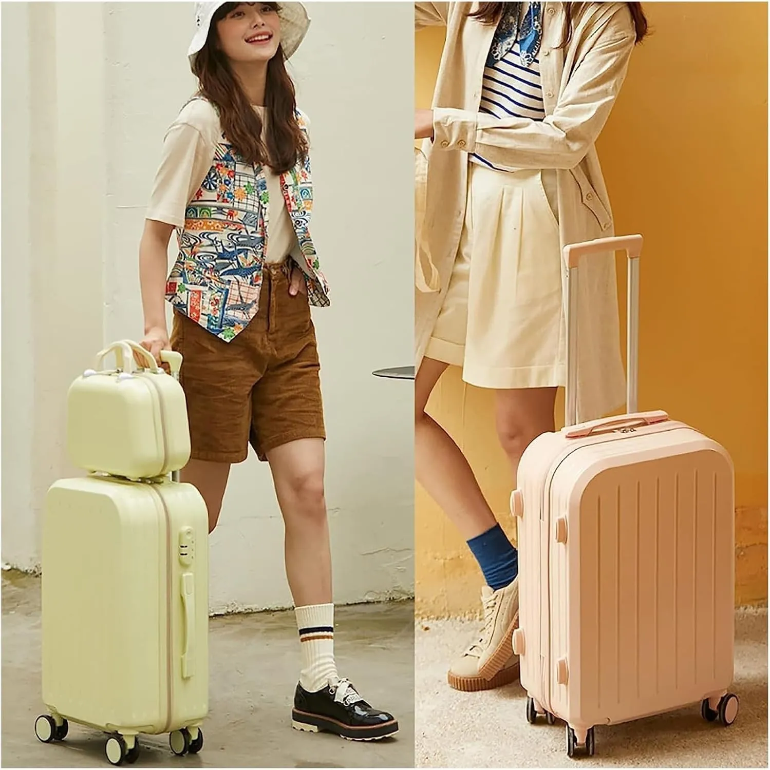 Luggage Suitcases With Wheels Large-capacity Durable Luggage Student Carry On Luggage Safety Combination Lock Ladies Suitcase Lightweight And Durable (Color : Blue, Size : 26 inches)