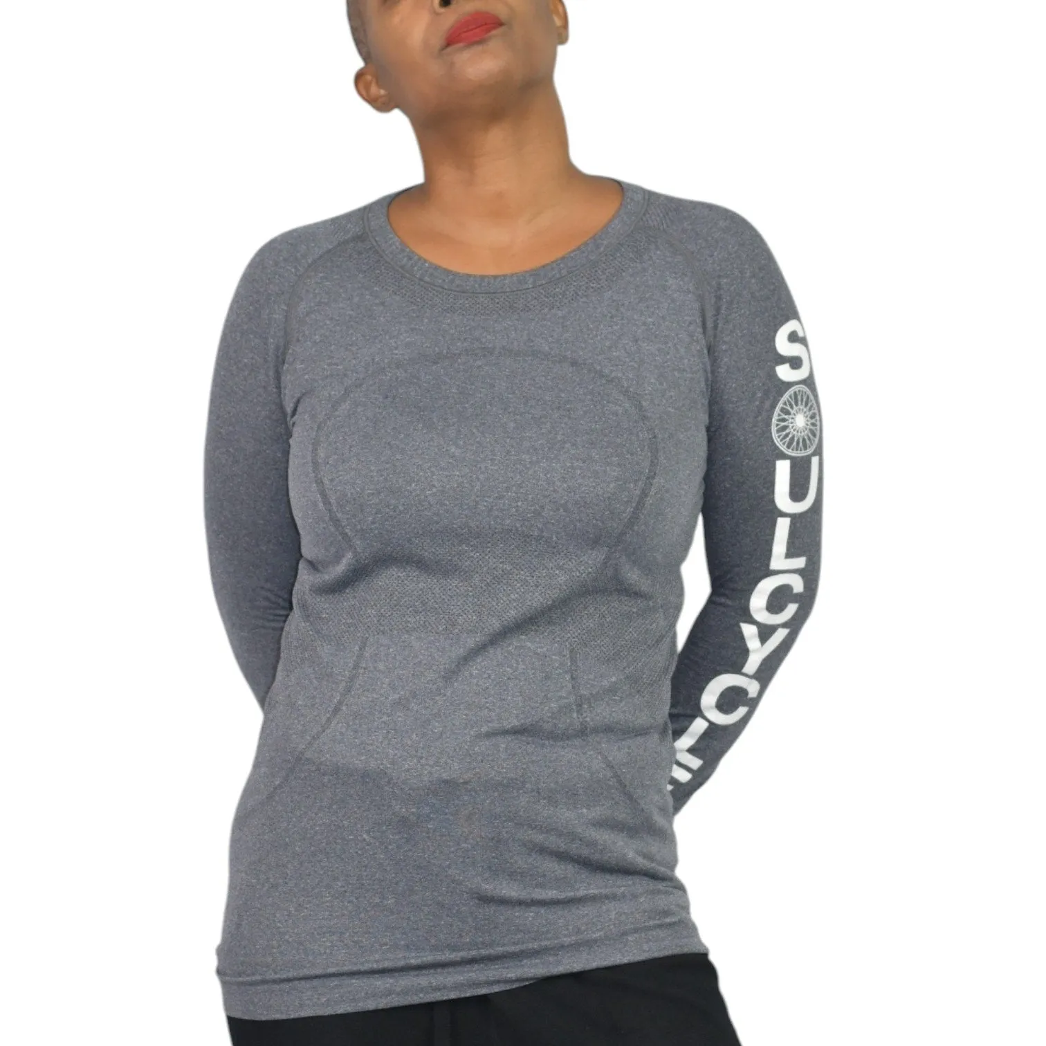 Lululemon Soulcycle Swiftly Tech Top Thumbholes Long Sleeves Crew Tee T Shirt Running Training Size 8
