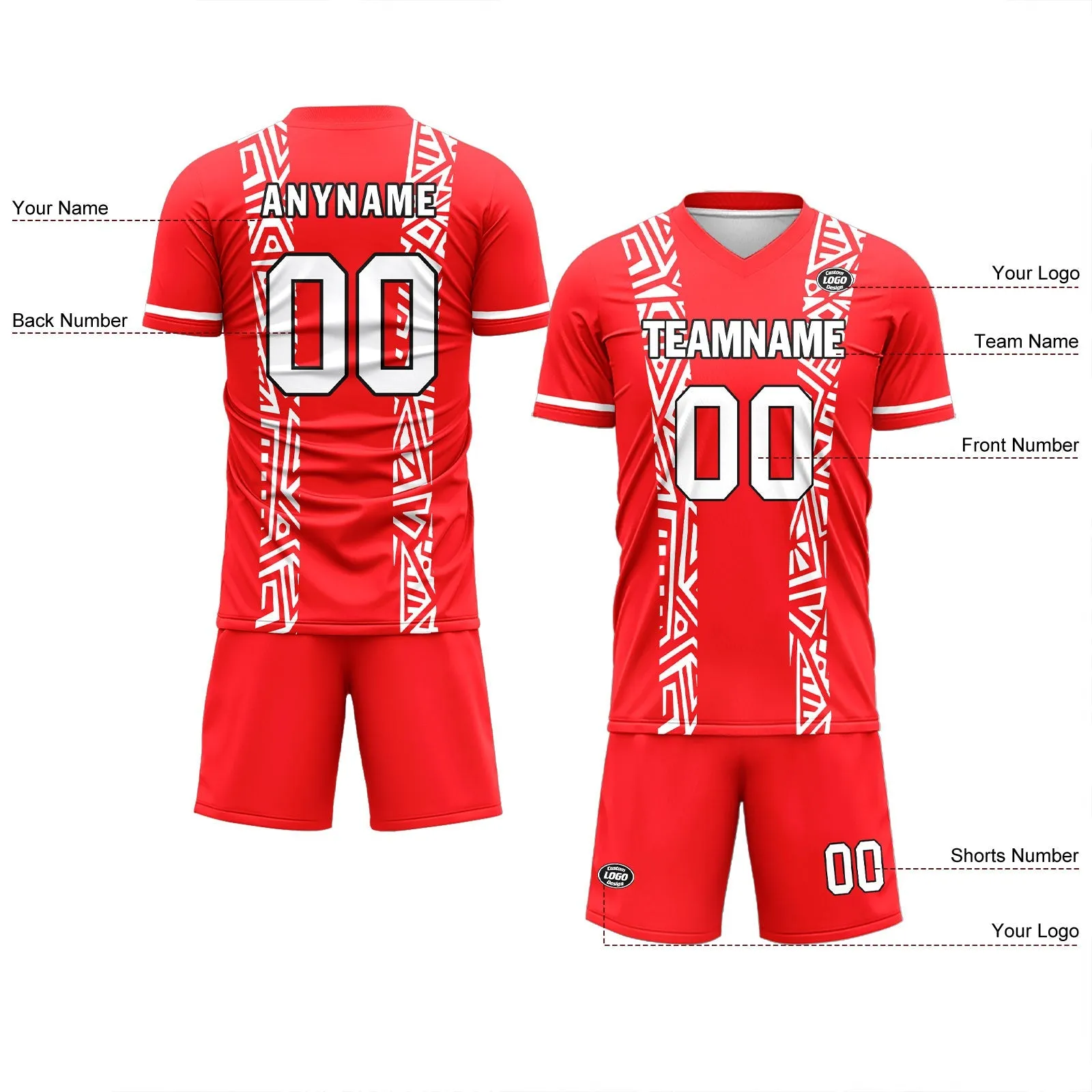 Luxury Gifts,Custom Red Soccer Sets Jersey Personalized SCJ101-D28009