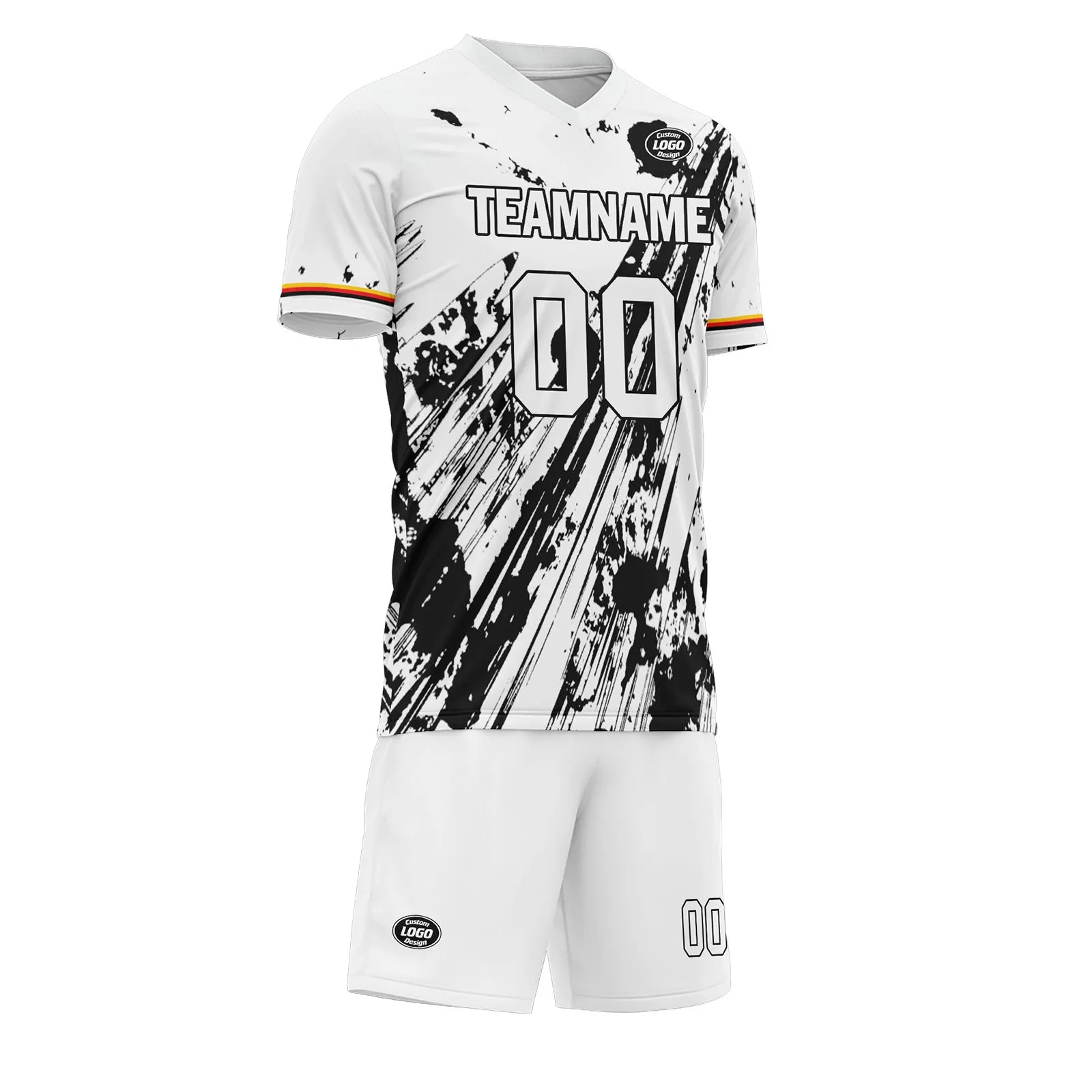 Luxury Gifts,Custom White Black Soccer Sets Jersey Personalized SCJ101-D28010