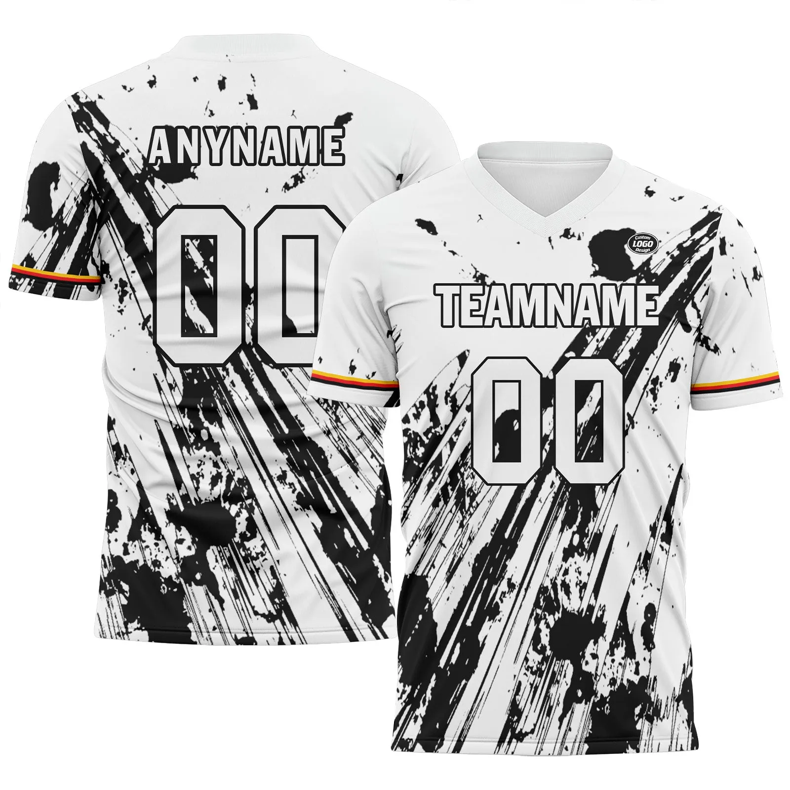 Luxury Gifts,Custom White Black Soccer Sets Jersey Personalized SCJ101-D28010