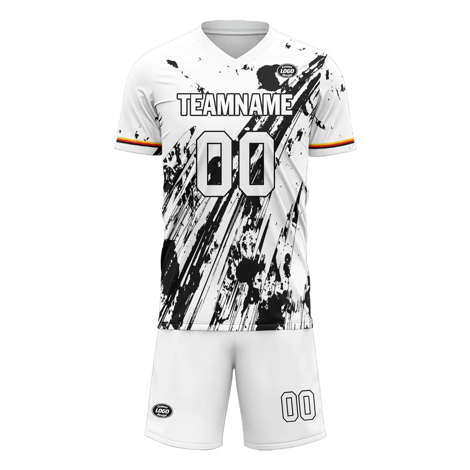 Luxury Gifts,Custom White Black Soccer Sets Jersey Personalized SCJ101-D28010