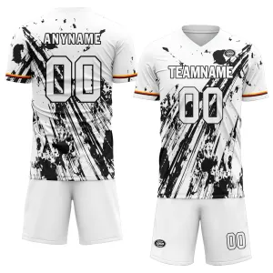 Luxury Gifts,Custom White Black Soccer Sets Jersey Personalized SCJ101-D28010