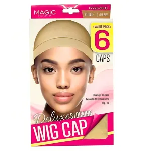 MAGIC Deluxe Stocking Wig Cap 6 Caps #2225-6BLO