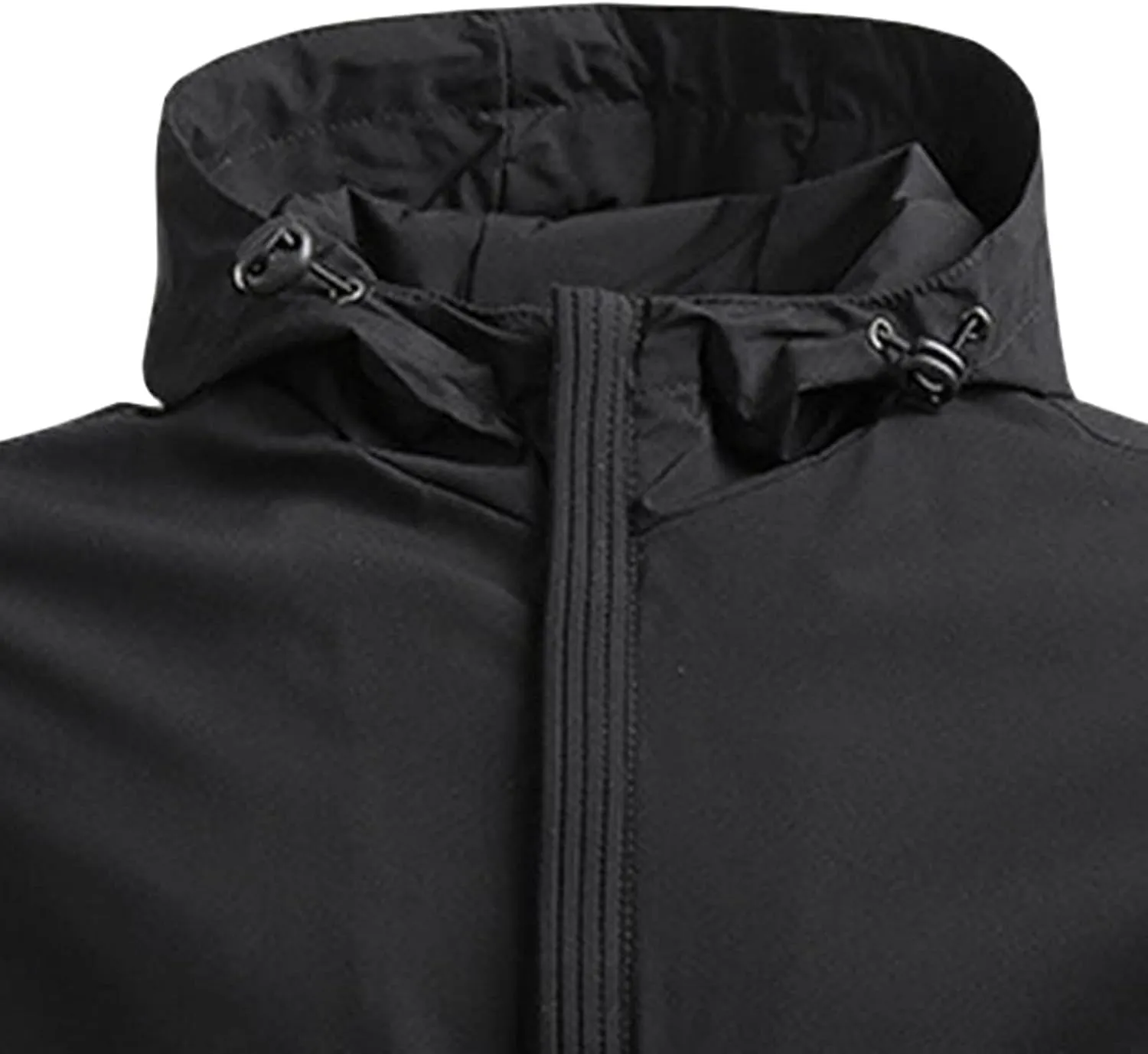 Maiyifu-GJ Men's Lightweight Windproof Windbreaker Running Breathable Hooded Jackets Zip Up Cycling Bike Hoodie Raincoat