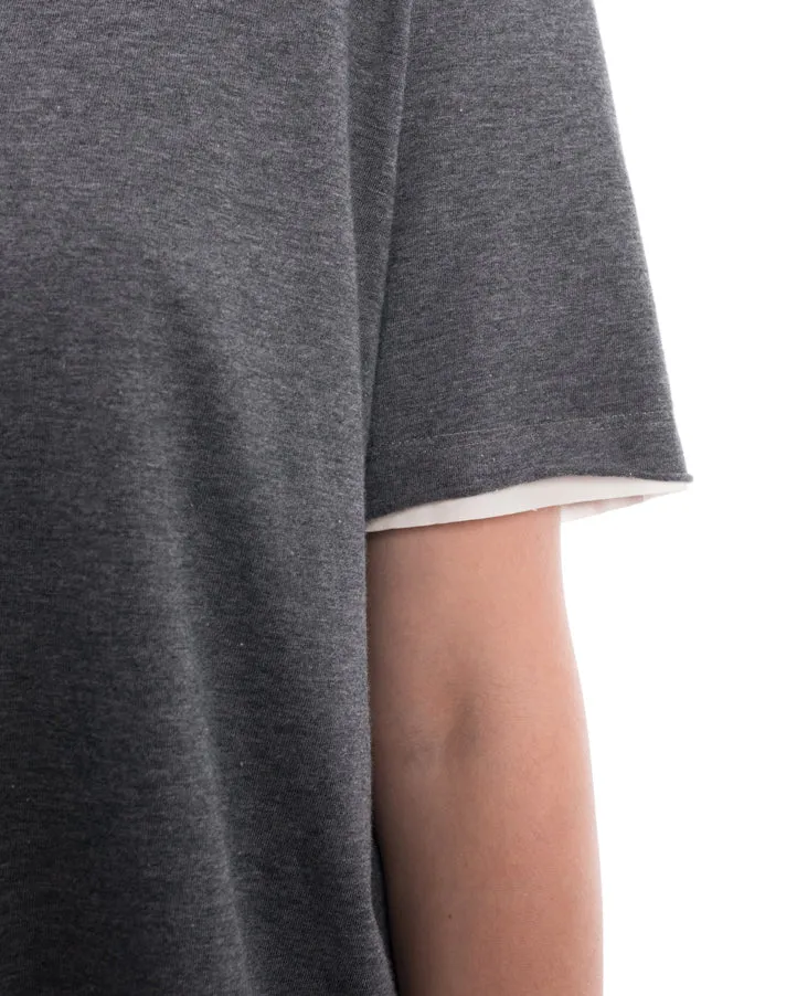 Marni Minimal Grey T Shirt with Open Back and Ties - 6