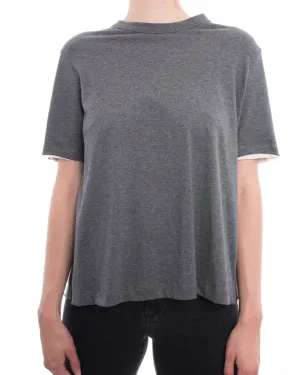 Marni Minimal Grey T Shirt with Open Back and Ties - 6