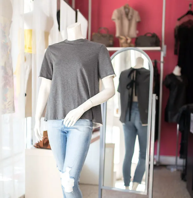 Marni Minimal Grey T Shirt with Open Back and Ties - 6