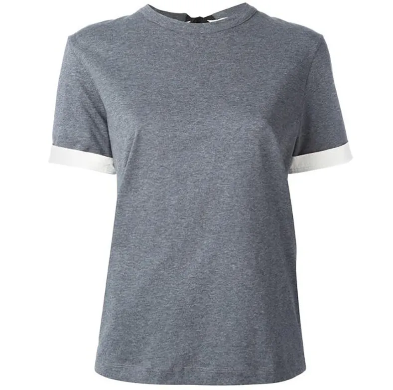 Marni Minimal Grey T Shirt with Open Back and Ties - 6