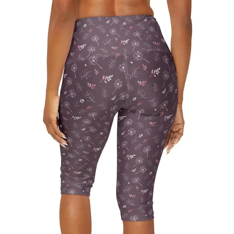 Mauve Yoga Capri Leggings for Ultimate Yoga Practice