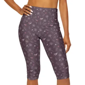 Mauve Yoga Capri Leggings for Ultimate Yoga Practice