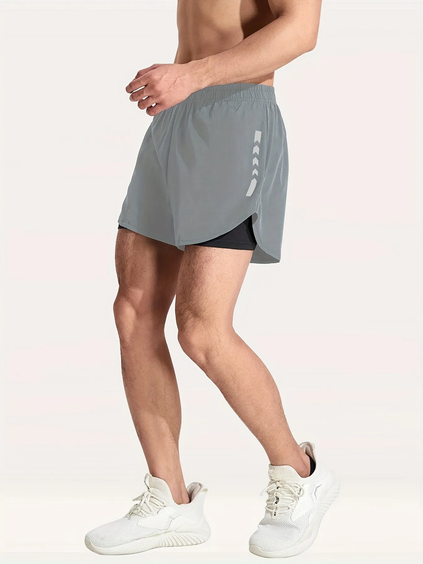 Men Quick Dry Running Shorts with Dual Pockets