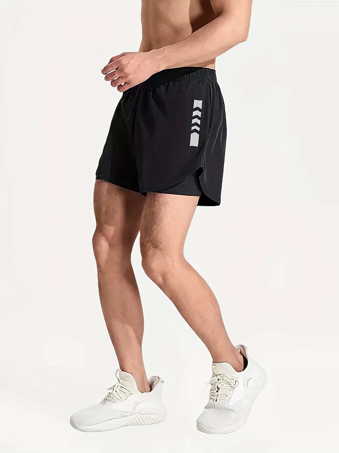Men Quick Dry Running Shorts with Dual Pockets