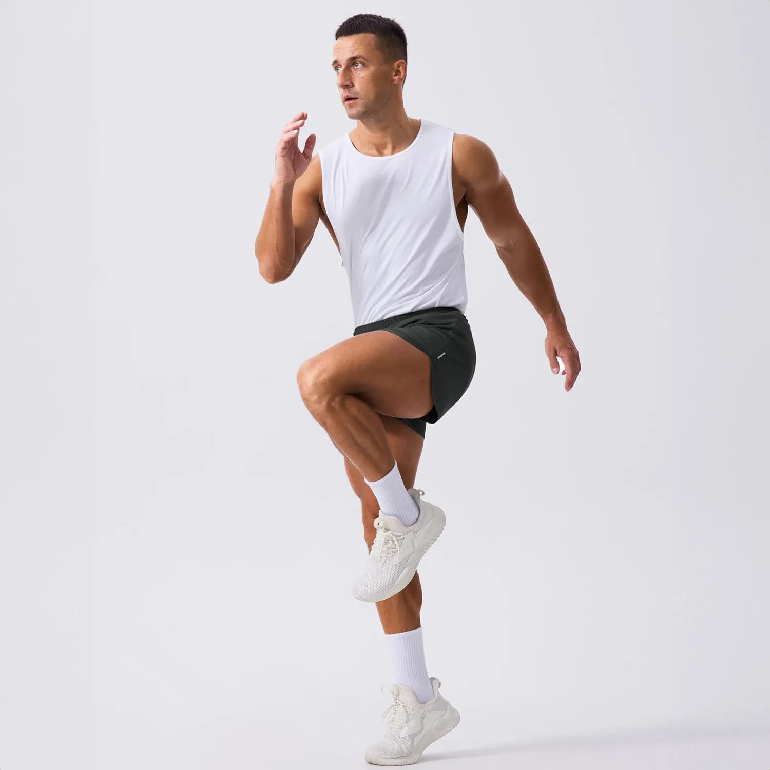 Men's 3 Inch Quick Dry Running Shorts with Liner | Lightweight Athletic Workout Shorts