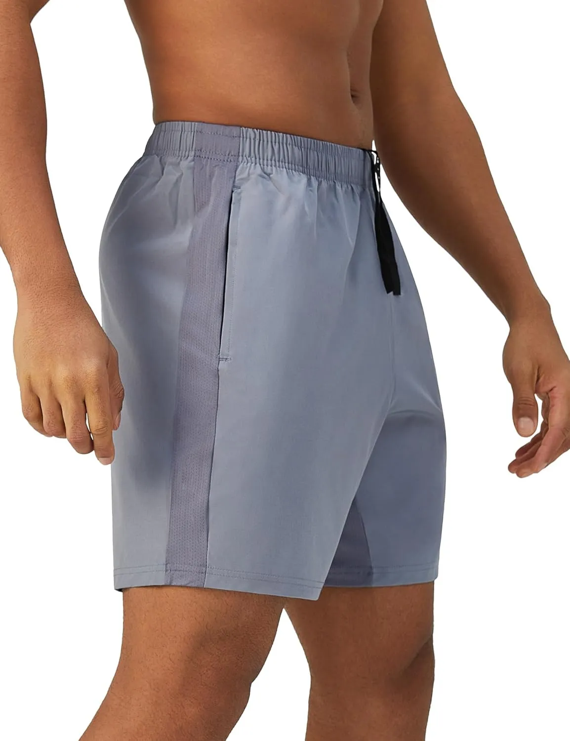 Mens 7'' Lightweight Athletic Shorts Quick Dry Gym Workout Running Shorts with Zipper Pockets