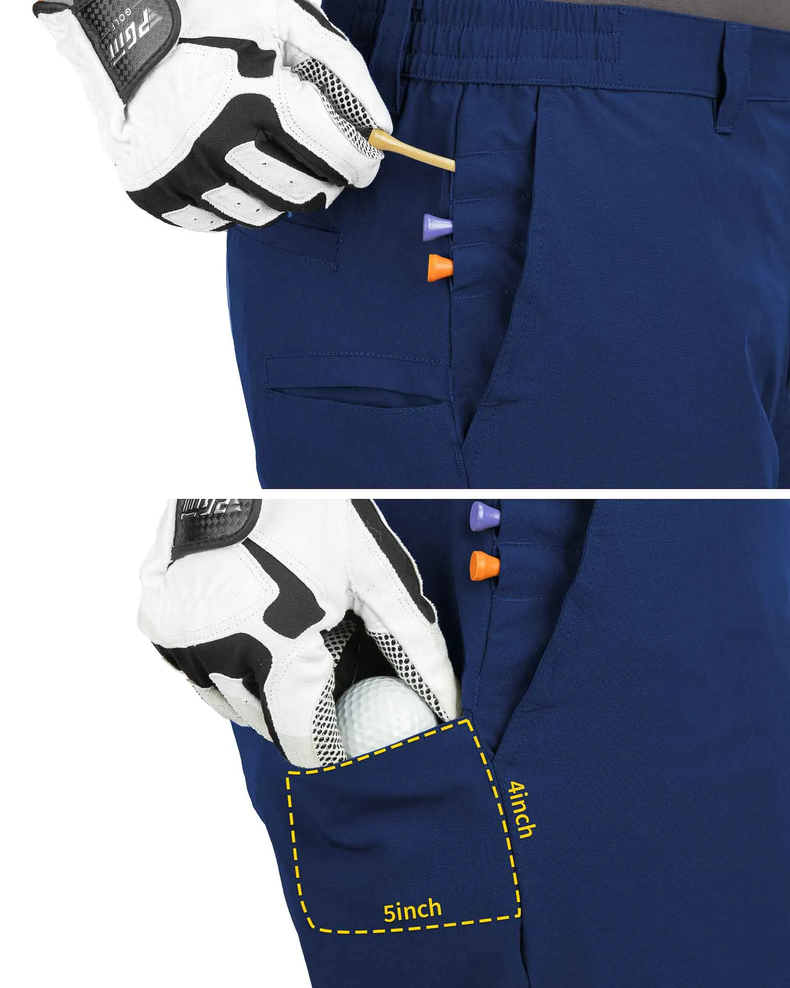 Men's 9" UPF 50  Golf Shorts with 5 Pockets