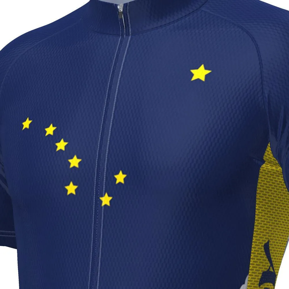 Men's Alaska US State Icon Short Sleeve Cycling Jersey