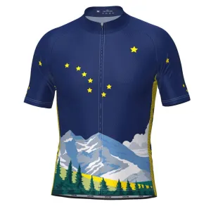 Men's Alaska US State Icon Short Sleeve Cycling Jersey