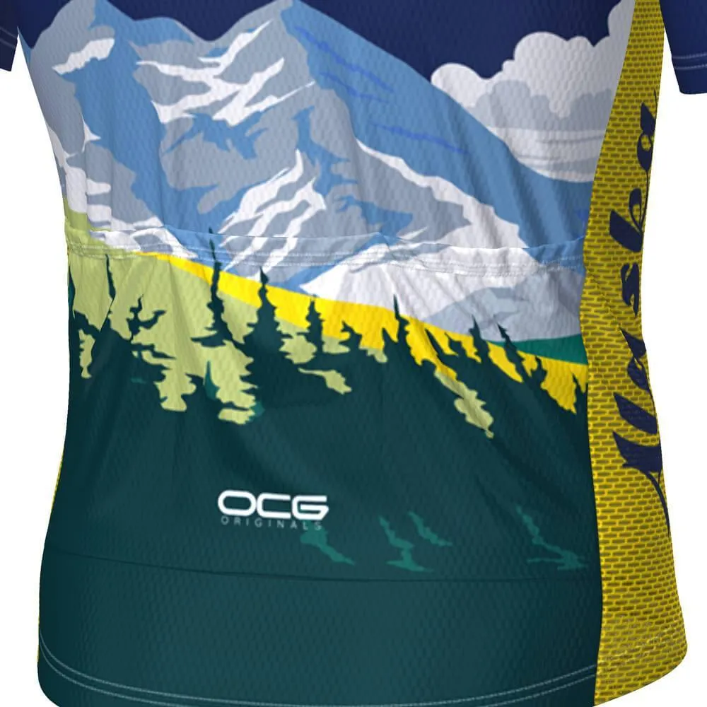 Men's Alaska US State Icon Short Sleeve Cycling Jersey