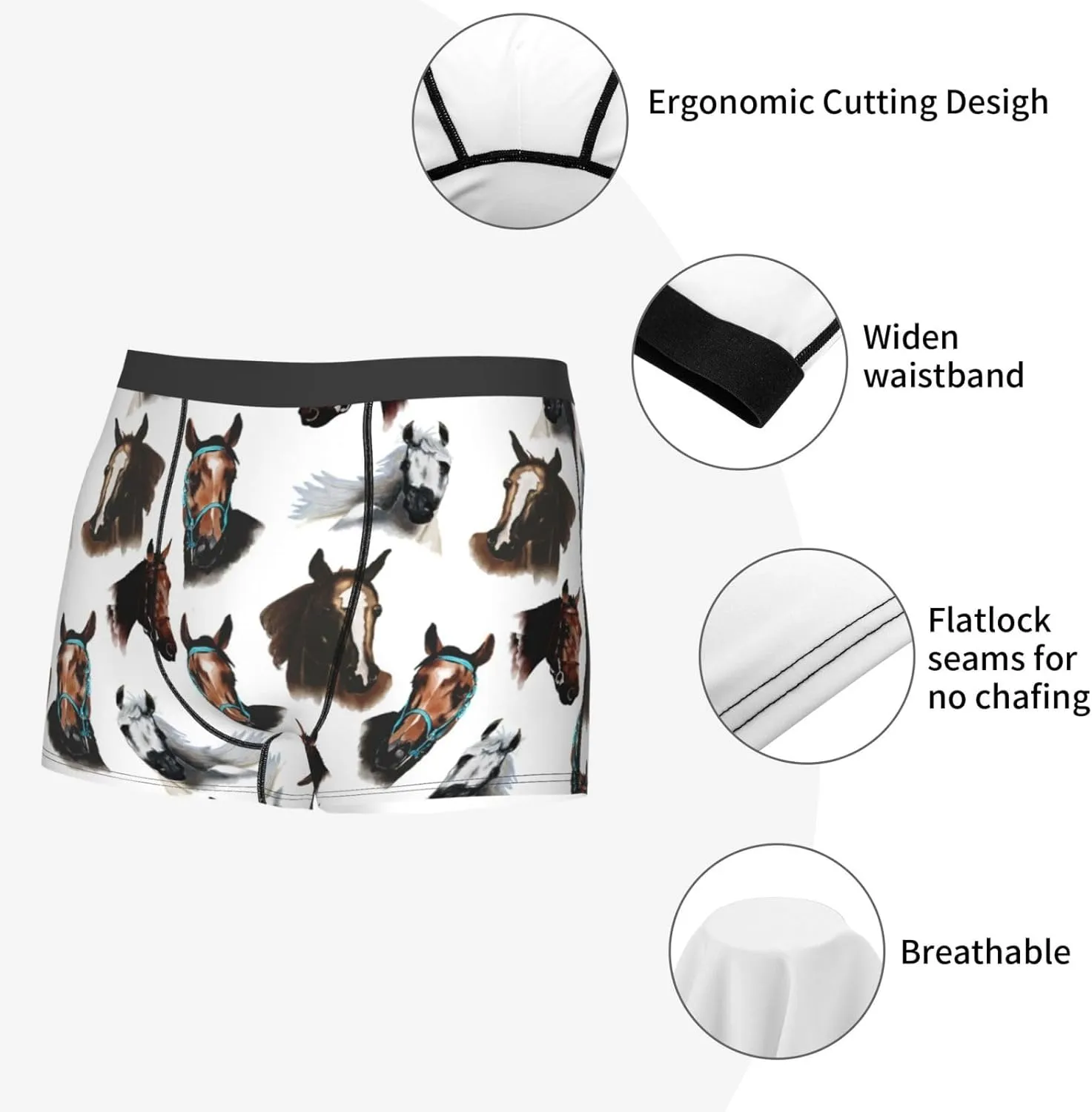 Men's Boxer Brief Underwear Cool Comfort Breathable Underwear