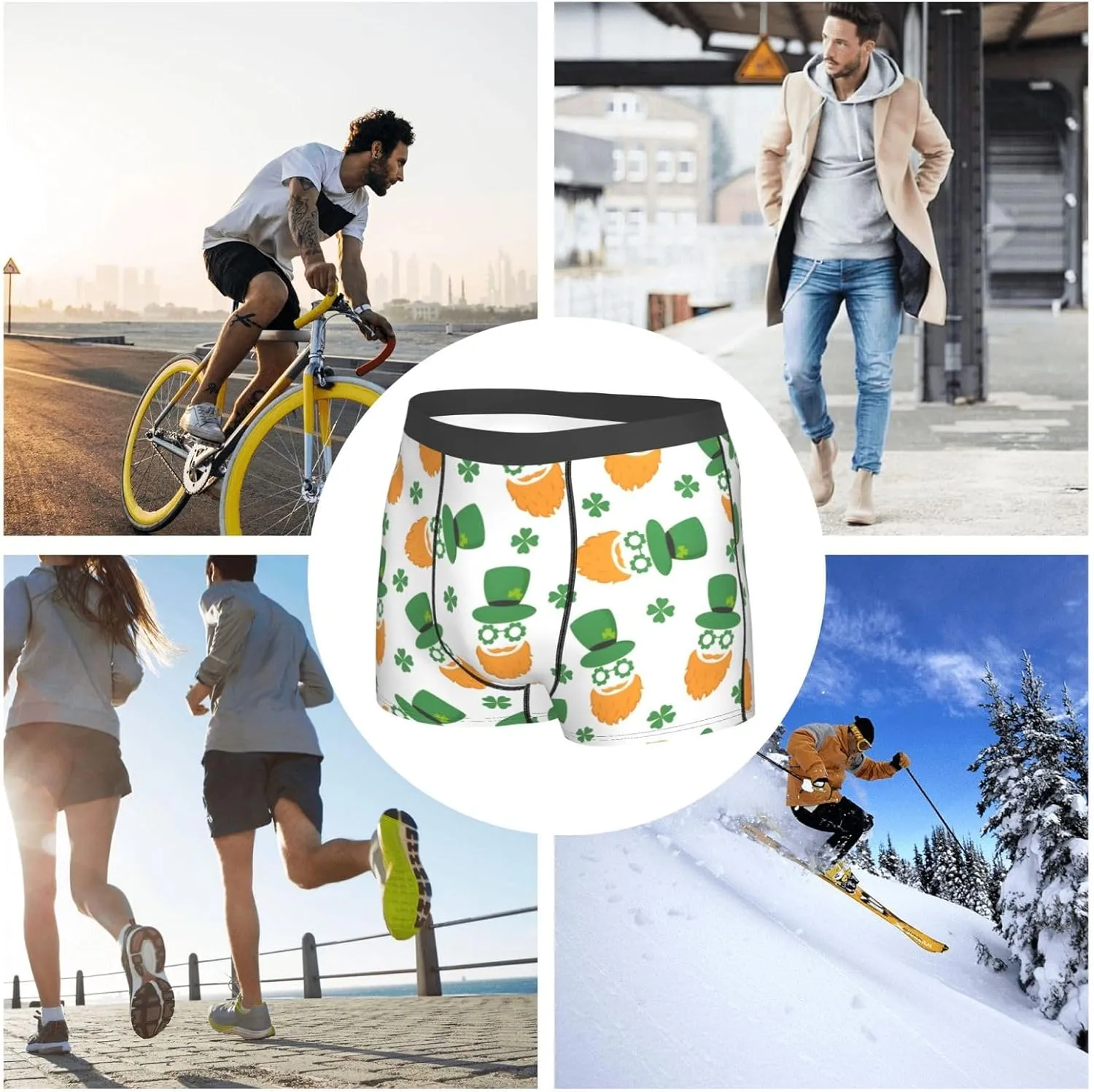 Men's Boxer Briefs Breathable Men's Underwear Boxer Briefs