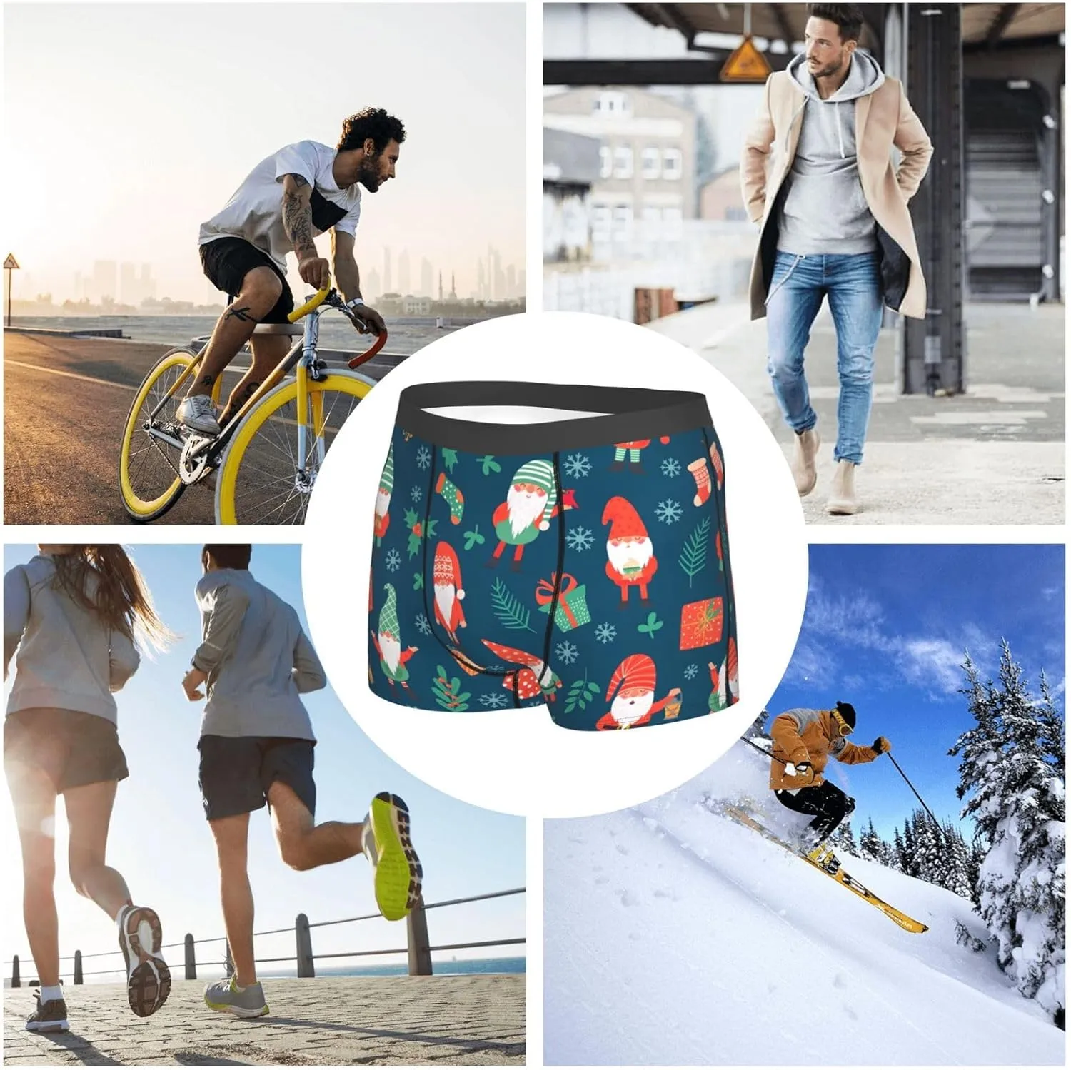 Men's Boxer Briefs Breathable Mens Underwear Briefs Soft