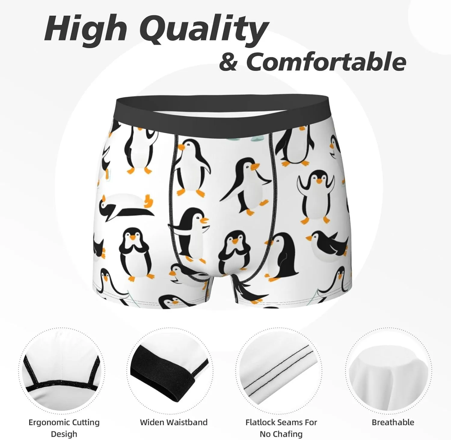 Men's Boxer Briefs Breathable Mens Underwear Briefs Soft